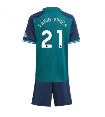 Arsenal Fabio Vieira #21 Tredjeställ Barn 2023-24 Kortärmad (+ Korta byxor)